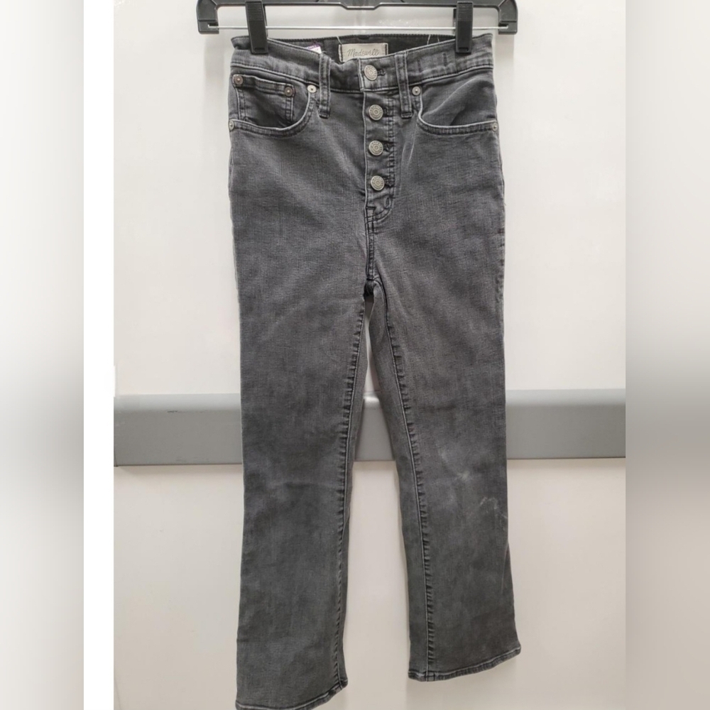 Madewell Cali Denim Boot Jeans Button Front Edition